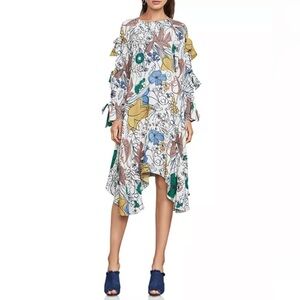 BCBG SIZE 2 Print Ruffle Dress